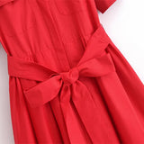 Margot | Vestido Camisero de Manga Corta con Bolsillos