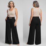 Évelyne™ — Pantalón ancho de tiro alto moldeador