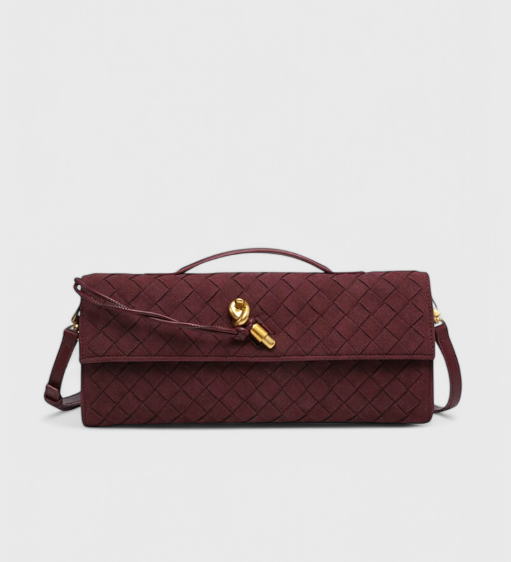 Melanie | Bolso de Hombro Clásico de Ante