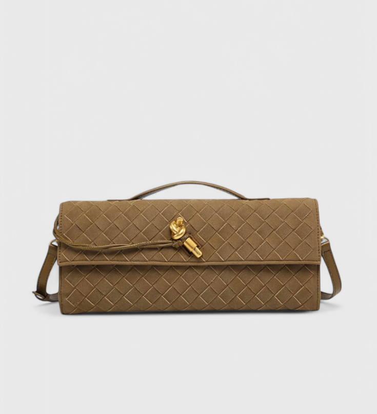 Melanie | Bolso de Hombro Clásico de Ante