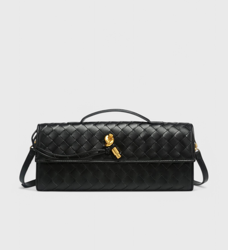 Melanie | Clutch con Detalle de Nudo Dorado