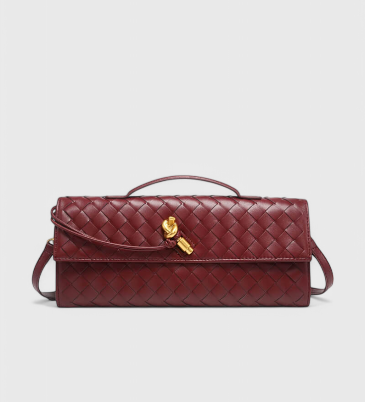 Melanie | Clutch con Detalle de Nudo Dorado