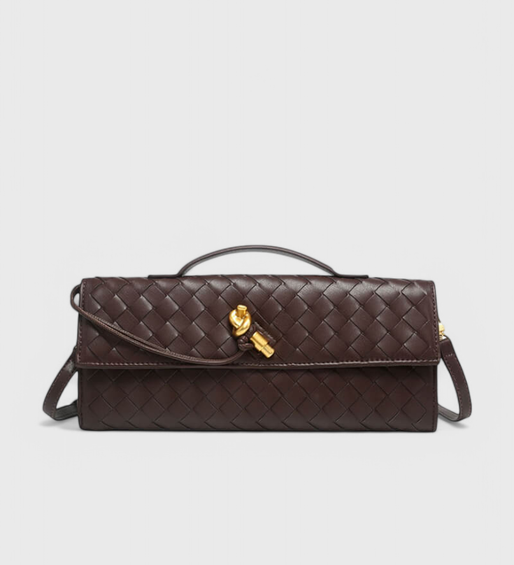 Melanie | Clutch con Detalle de Nudo Dorado