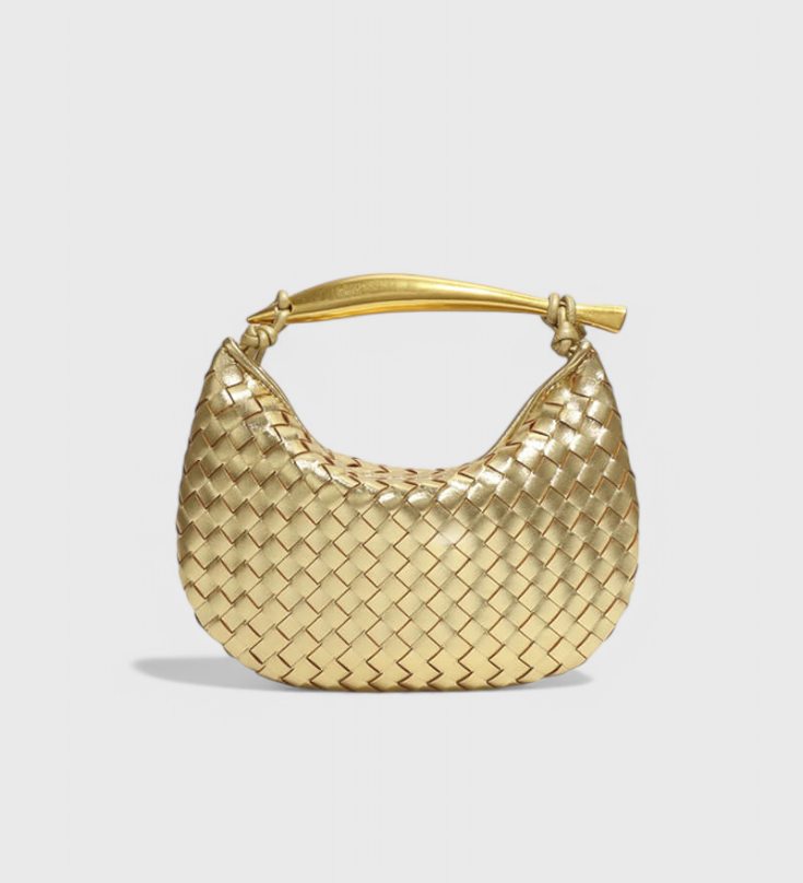 Gerda | Bolso Woven con Asa Dorada