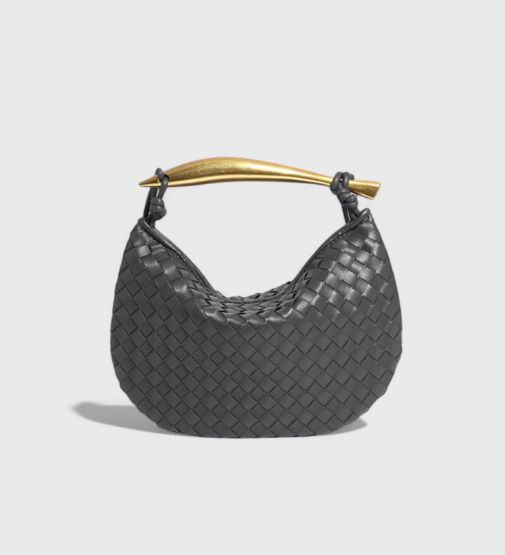 Gerda | Bolso Woven con Asa Dorada