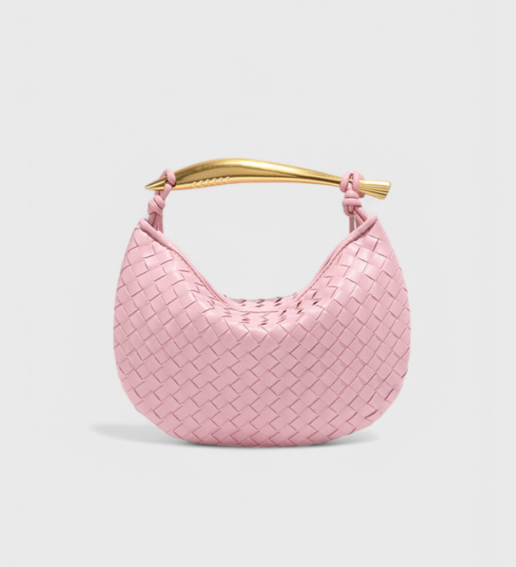 Gerda | Bolso Woven con Asa Dorada