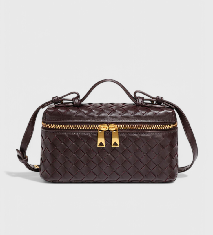 Milla | Bolso Mini Woven con Accesorios Dorados
