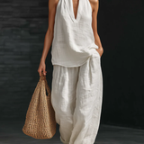 Zoe™ | Conjunto Sin Mangas con Pantalón Ancho