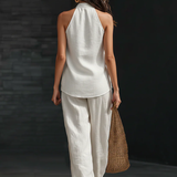 Zoe™ | Conjunto Sin Mangas y Pantalón Ancho