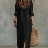Willow | Vestido Maxi Favorecedor que Disimula el Vientre