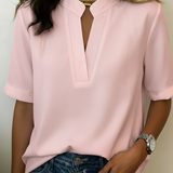Carlota | Blusa Chic de Cuello en V Fresca para el Verano