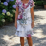 Celia – Vestido Elegante y Fluido con Volantes
