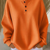 Milagros | Sudadera Henley Gofrada