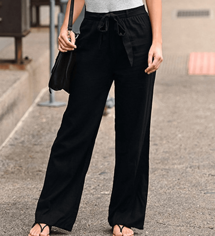 Joleen - Pantalones Relaxed para Mujer con Cuerda y Cintura Elástica