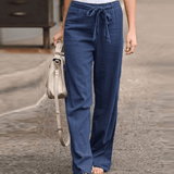 Joleen - Pantalones Relaxed para Mujer con Cuerda y Cintura Elástica