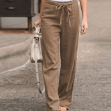 Joleen - Pantalones Relaxed para Mujer con Cuerda y Cintura Elástica