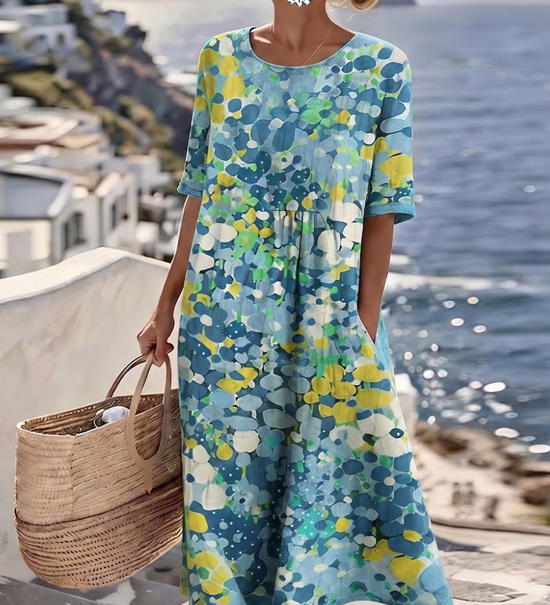 ELENA™ - VESTIDO MIDI FLORAL ELEGANTE DE VERANO