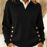 Vicenta | Jersey con Cuello Polo y Botones