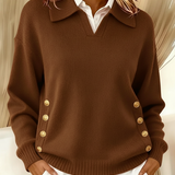 Vicenta | Jersey con Cuello Polo y Botones