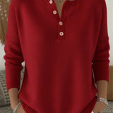 Helena | Jersey de Punto con Botones Henley