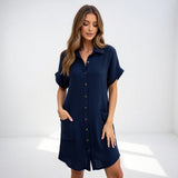 Béatrice™ — Vestido camisero elegante y fácil de llevar