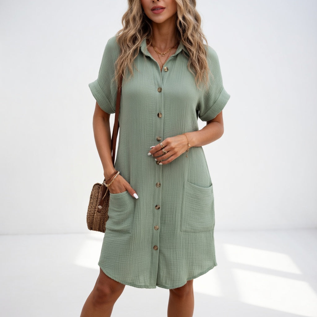 Béatrice™ — Vestido camisero elegante y fácil de llevar