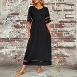 Cerelia | Vestido Midi Favorecedor que Disimula el Vientre