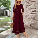 Cerelia | Vestido Midi Favorecedor que Disimula el Vientre