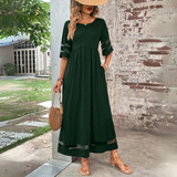 Cerelia | Vestido Midi Favorecedor que Disimula el Vientre