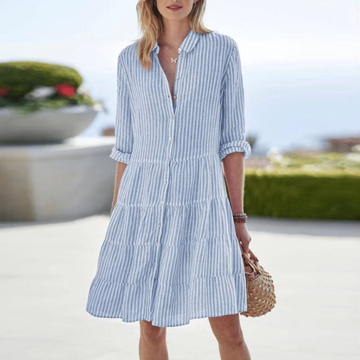 Margaret | Vestido de Rayas Fresco