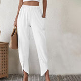 Essari - Pantalones con Dobladillo Deshilachado