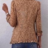 Concepción | Chaqueta Floral Vintage con Volantes
