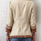 Almudena | Chaqueta Floral Bordada con Volantes
